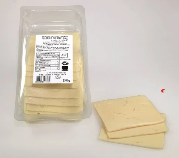 "CHEDDAR JEUNE BIO TRANCHE" LABELLISÉ BIOLAND